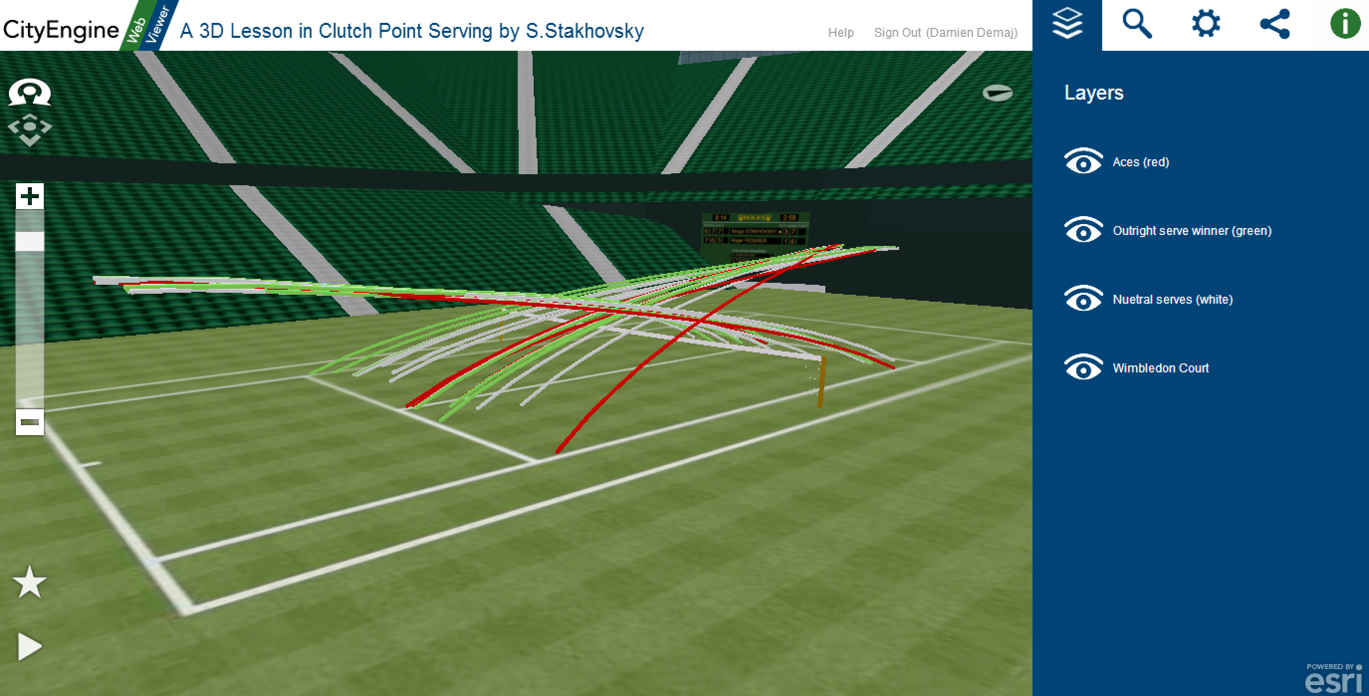 3D Interactive Tennis Visualization